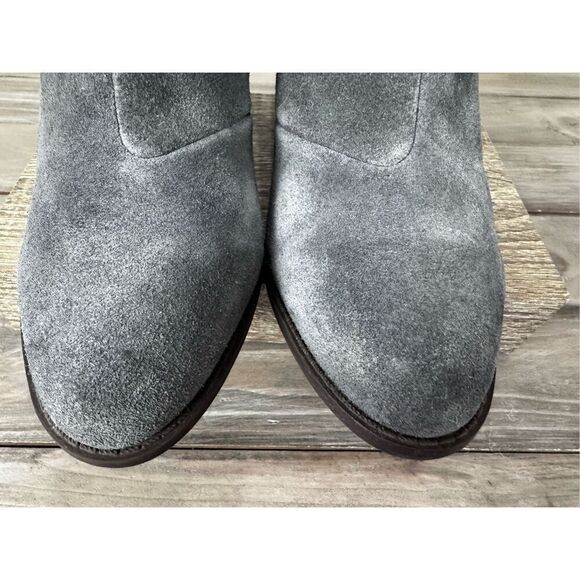 Vionic Naomi Womens Gray Suede Snake Print Heeled Ankle Booties Size 8 - Picture 4 of 12